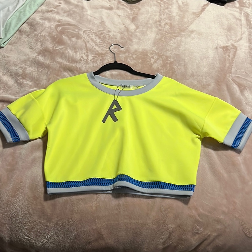 Neon yellow crop top